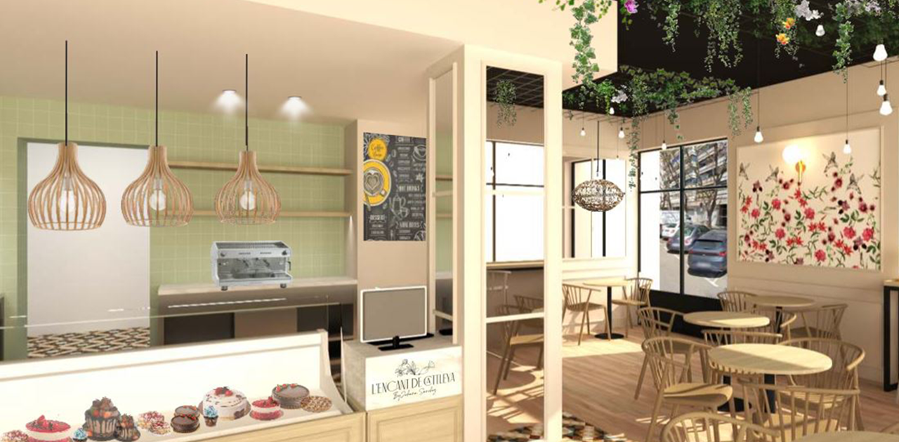 proyecto diseño interior negocio cafeteria